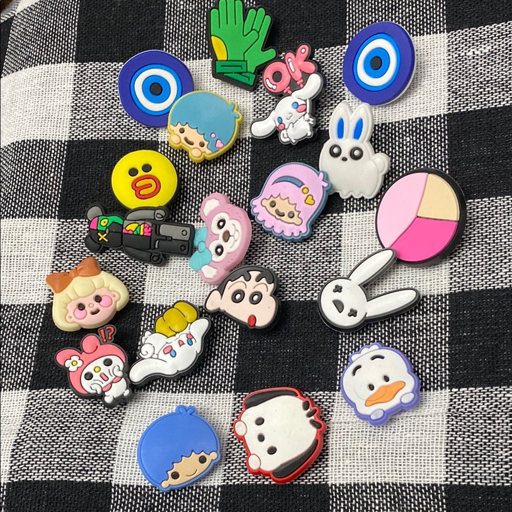 HUGE Anime Croc Charm character lot assorted 20 bunny kawaii